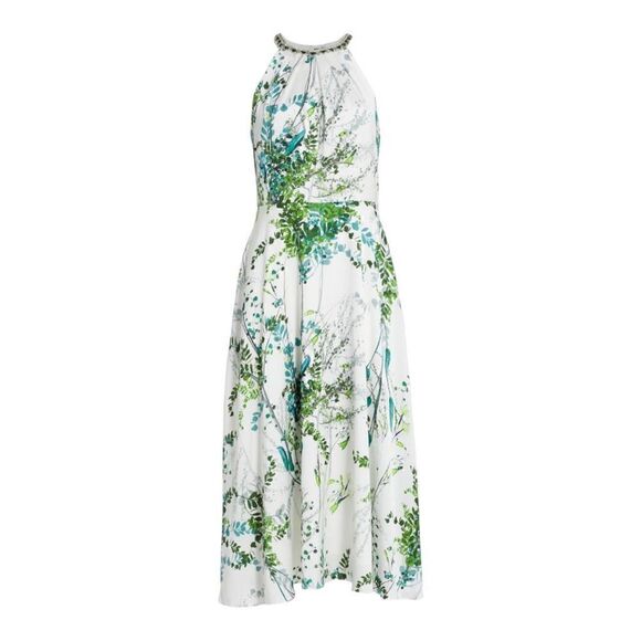 TERI JON by Rickie Freeman Embellished Halter Midi Dress Size 4 NWT - Picture 6 of 10